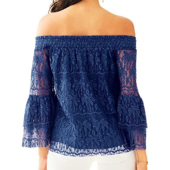 Lilly Pulitzer Tobyn Top Off Shoulder - Picture 2 of 4